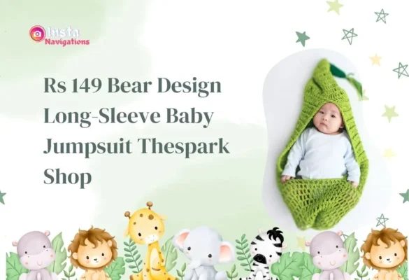 Rs 149 Bear Design Long-Sleeve Baby Jumpsuit Thespark Shop